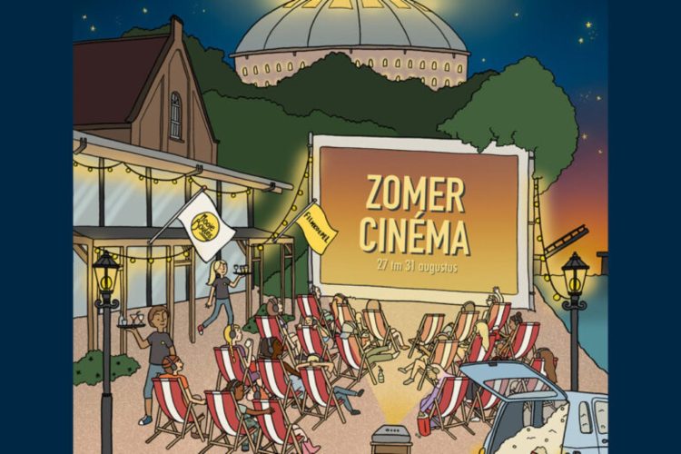 Zomer Cinéma op strand langs het Spaarne